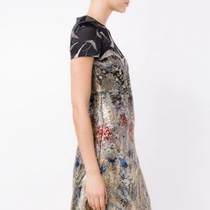 Valentino silk jacquard Dress XXS Valentino BLACK AND GOLD Jacquard dress